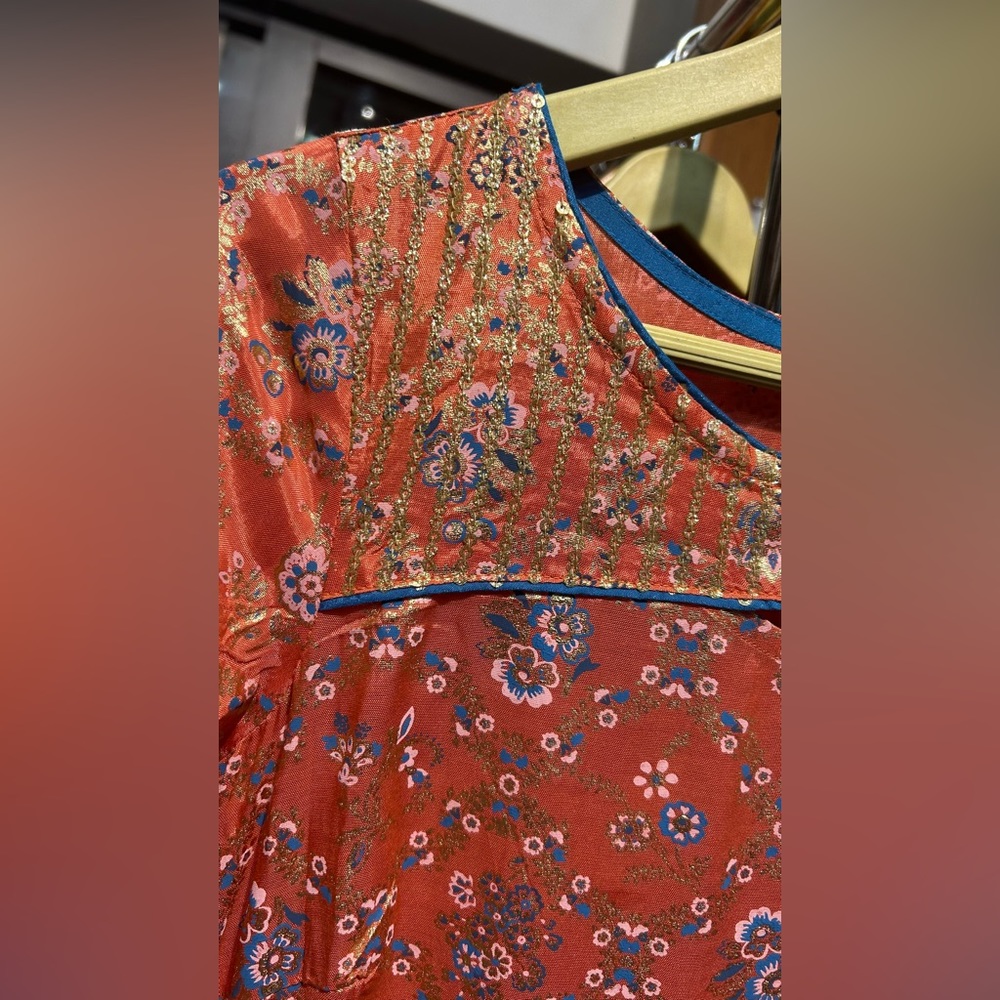 Orange kurti - Picture 8 of 14